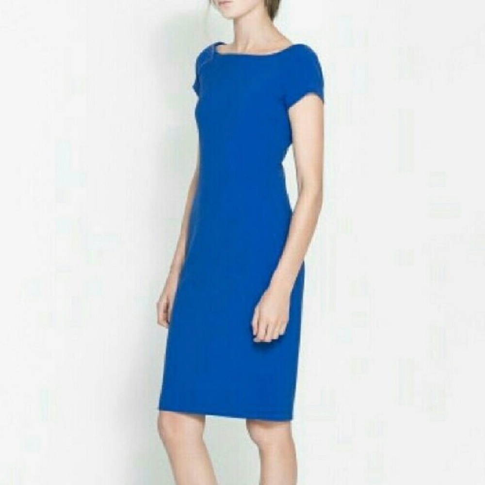 Zara Royal Blue Midi Dress size Medium